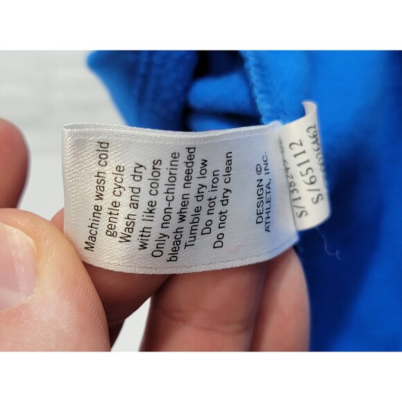ATHLETA Plush Tech Hoodie Pullover Blue Hooded Sweatshirt Women's Medium EUC - Picture 11 of 11